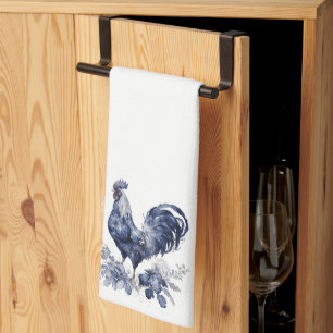 Linge De Cuisine "Rooster" Style Willow Bleu