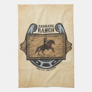 Linge De Cuisine Roping Cowboy AJOUTER LE NOM Western Family Horse 