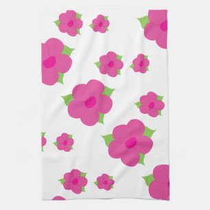 Linge De Cuisine Rose blanc et vert
