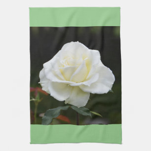 Linge De Cuisine Rose blanche