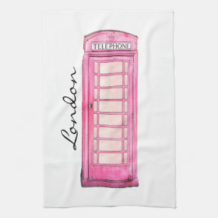 Linge De Cuisine Rose - cabine de téléphone britannique -