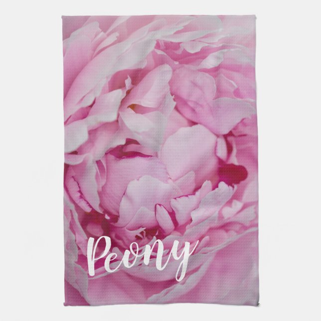 Linge De Cuisine Rose de fleurs de pivoine pour fleurs et amoureux  (Vertical)