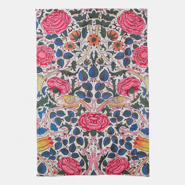 Linge De Cuisine Rose et Bird, William Morris (Vertical)