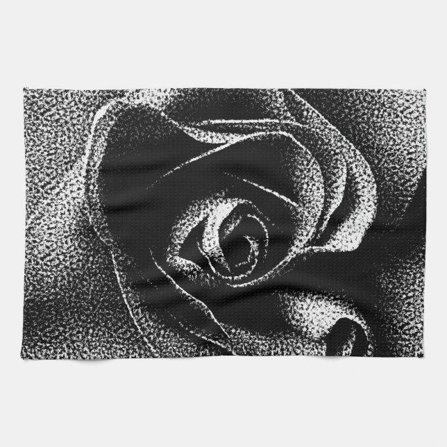 LINGE DE CUISINE ROSE NOIR (Horizontal)