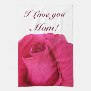 Linge De Cuisine Rose Rose Je T'aime Maman