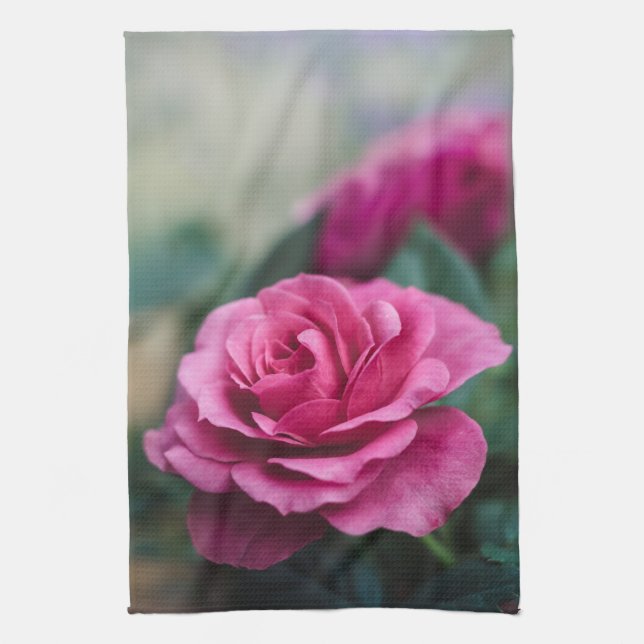 Linge De Cuisine Rose rose rêveuse (Vertical)