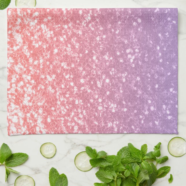 Linge De Cuisine Rose rose violet lavande faux pétille parties scin (Plié)