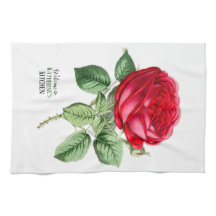 Rose rouge antique - Votre choix de texte