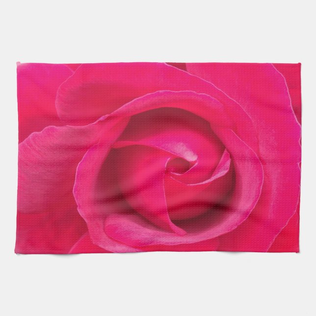 Linge De Cuisine Rose rouge romantique (Horizontal)