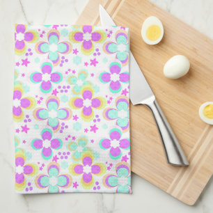 Linge De Cuisine Rose, turquoise, floral