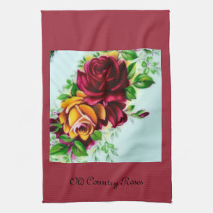 Linge De Cuisine Roses de l'ancien pays