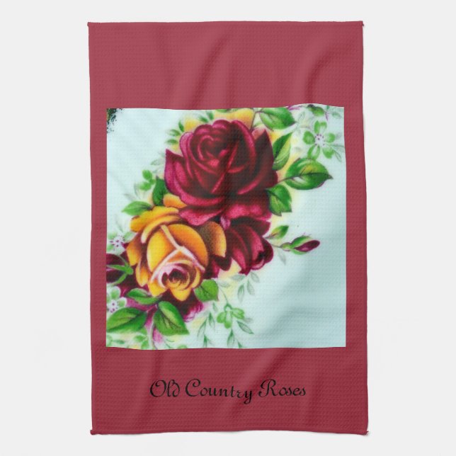 Linge De Cuisine Roses de l'ancien pays (Vertical)