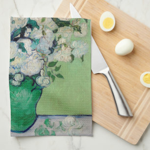 Linge De Cuisine Roses de Still Life dans un vase par Vincent van G