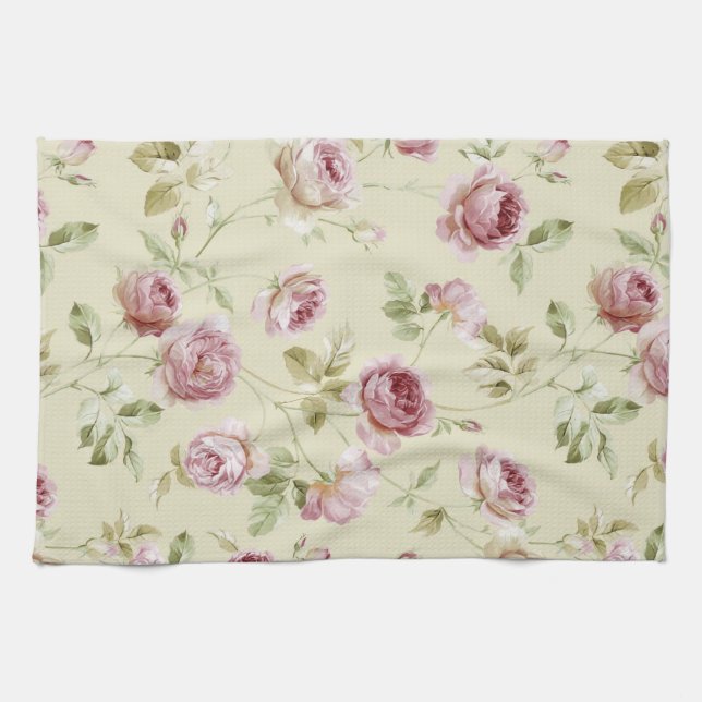 Linge De Cuisine Roses vintages (Horizontal)