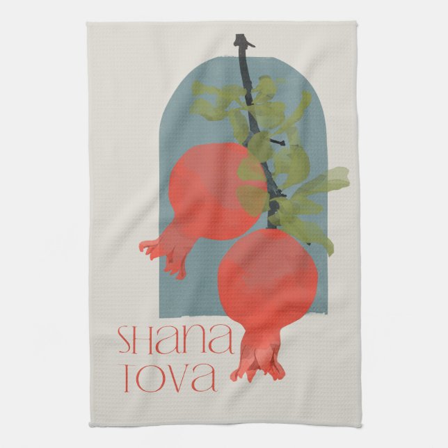 Linge De Cuisine Rosh Hashana Shana Tova grenades (Vertical)