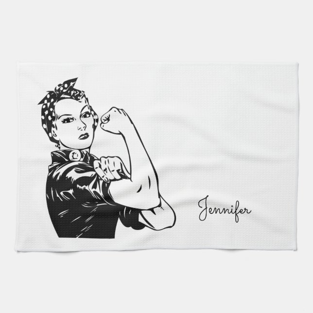 Linge De Cuisine Rosie la riveteuse (Horizontal)