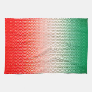 Linge De Cuisine Rouge Argent Vert