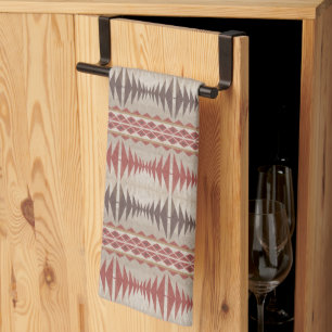 Linge De Cuisine Rouille Rouge Taupe Beige Dark Brown Tribal Art