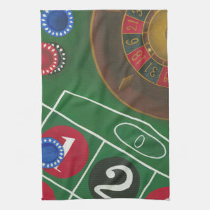 Linge De Cuisine Roulette Table avec puces et roue