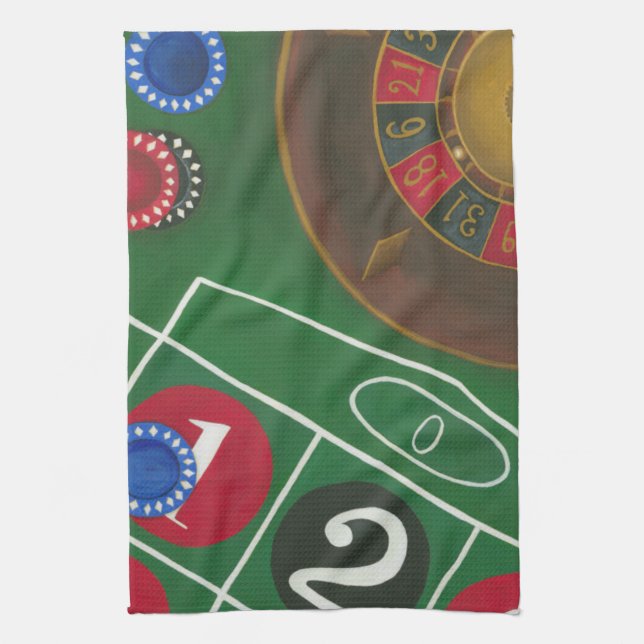 Linge De Cuisine Roulette Table avec puces et roue (Vertical)