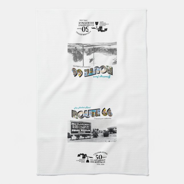 Linge De Cuisine Route 66 Kitchen Tea Towel (Vertical)