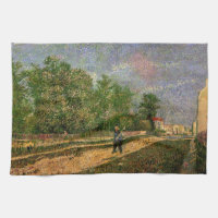 Route de Paris avec un paysan par Vincent van Gogh