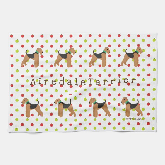 Linge De Cuisine Roy Mocchi Bruno♥ Kitchen Towel  Airedale Terrier (Horizontal)