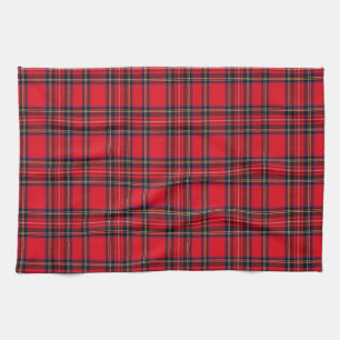 Linge De Cuisine Royal Stewart tartan rouge noir plaid