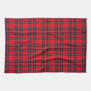 Linge De Cuisine Royal Stewart tartan rouge noir plaid