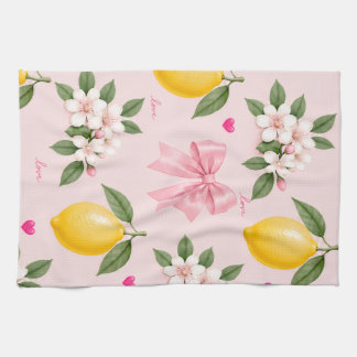 Linge De Cuisine Ruban de Fleur de Citron Rose Cadeau de Coeur Mign