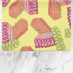 Linge De Cuisine Ruban de Noël à l'ancienne Bonbons de Noël Sucré