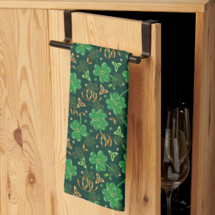 Linge De Cuisine Ruban Trèfle d'Or de la Saint-Patrick Chanceux Sha