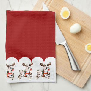 Linge De Cuisine Rudolph le lama au nez rouge