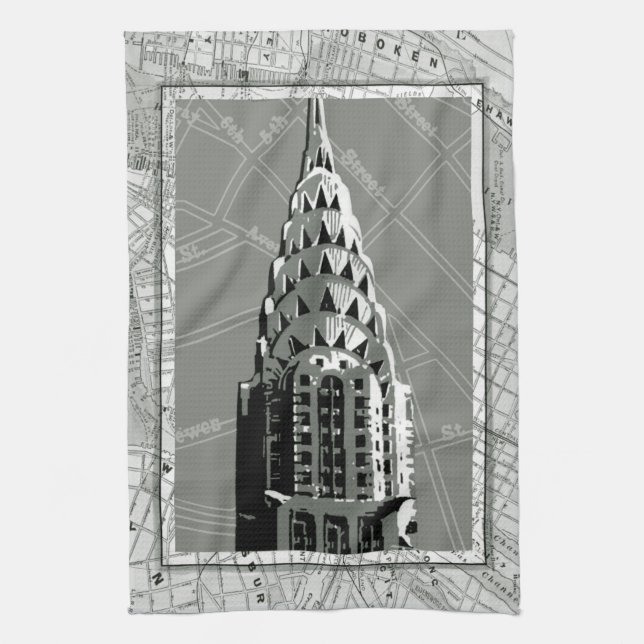 Linge De Cuisine Rues de New York avec Empire State Building (Vertical)