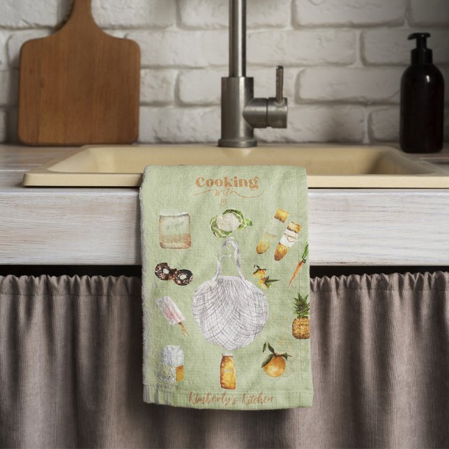 Linge De Cuisine Rustic Green Christmas Holiday Farmhouse Cadeau (Créateur téléchargé)