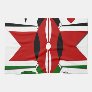 Linge De Cuisine Safari Drapeau Kenyan Conception : Liste de seaux