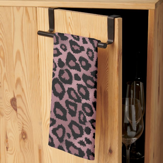 Linge De Cuisine Safari Dusty Rose Leopard Poster de animal (Pliage en tiers)