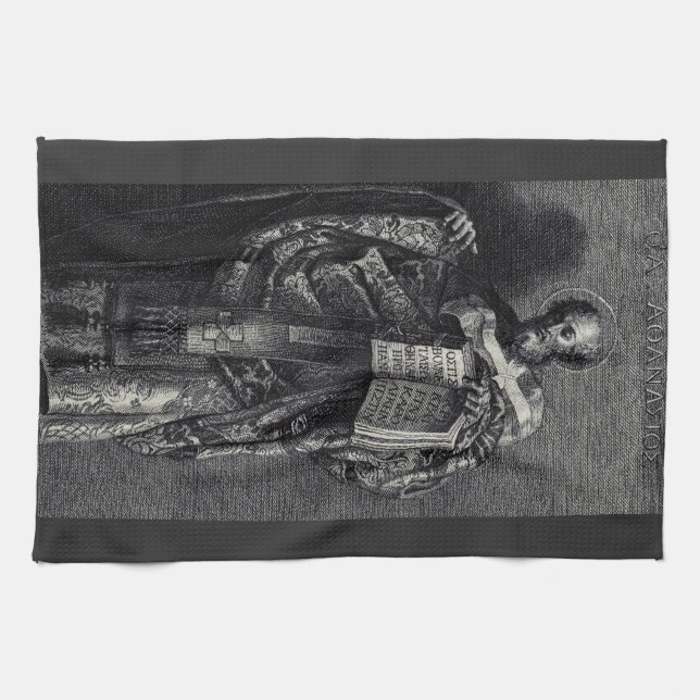 Linge De Cuisine Saint Athanase d'Alexandrie Pape et Patriarche (Horizontal)