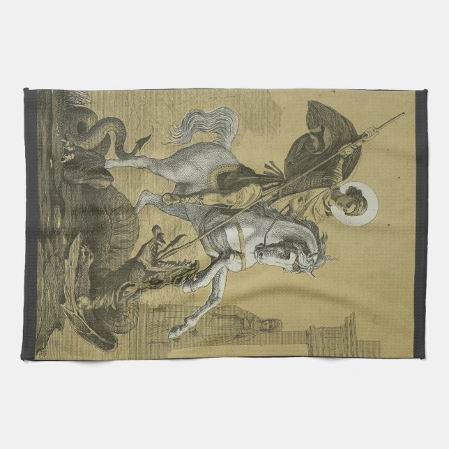 Linge De Cuisine Saint George Patron d'Angleterre (Horizontal)