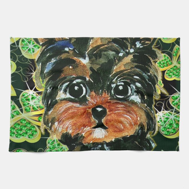 LINGE DE CUISINE SAINT PATTY YORKIE POO (Horizontal)