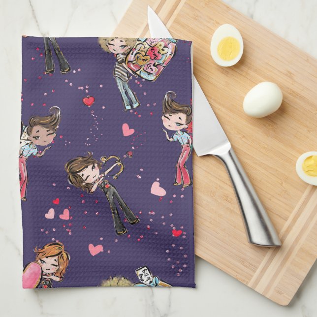 Linge De Cuisine Saint-Valentin (Quart Plié)