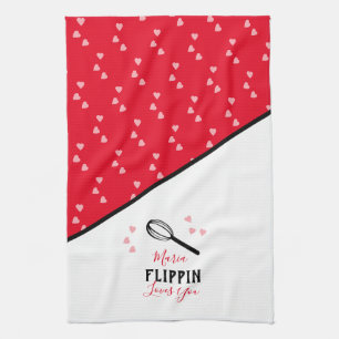 Linge De Cuisine Saint-Valentin Flippin vous aime Cœurs de pâtisser