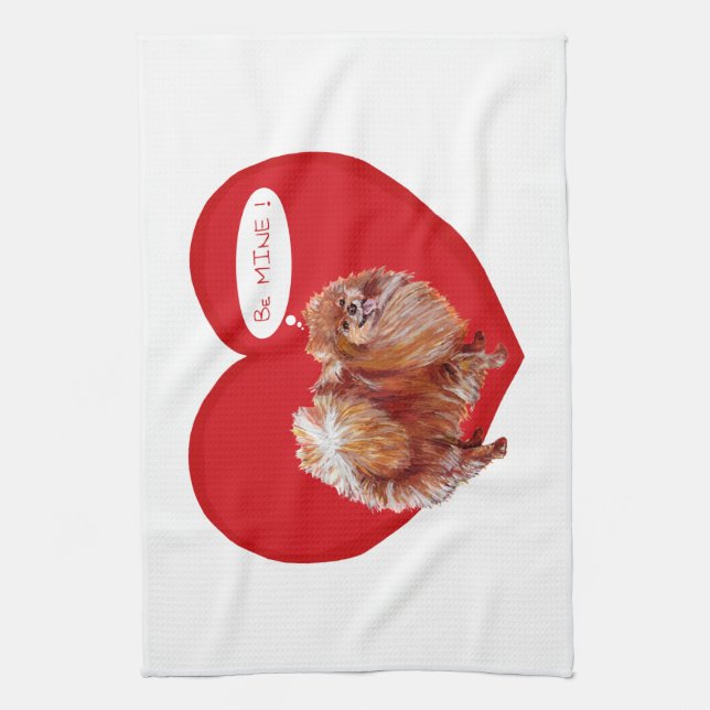 Linge De Cuisine Saint-Valentin spitz nain (Vertical)