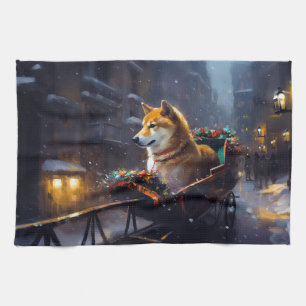 Linge De Cuisine Saison de Noël de Shiba Inu
