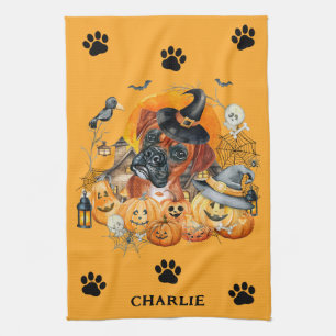 Linge De Cuisine Saison éffrayante Boxer Halloween Citrouille Custo