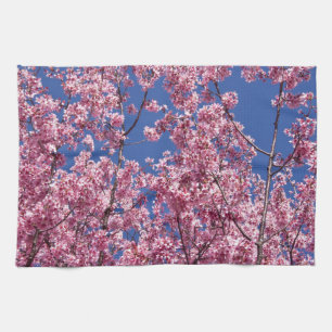 Linge De Cuisine Sakura Cherry Fleurit Dans Le Bleu