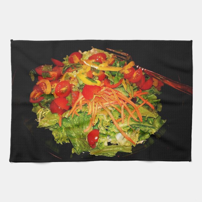 Linge De Cuisine Salade tomate carotte laitue (Horizontal)