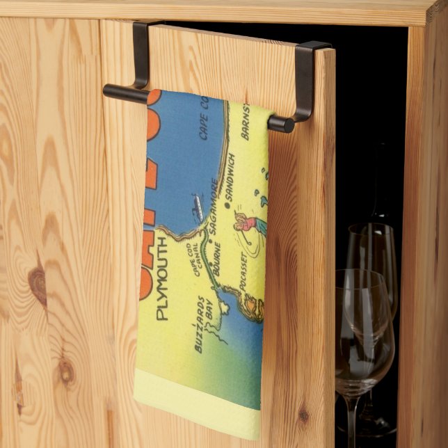 Linge De Cuisine Salutations de la carte de Cape Cod (Pliage en tiers)