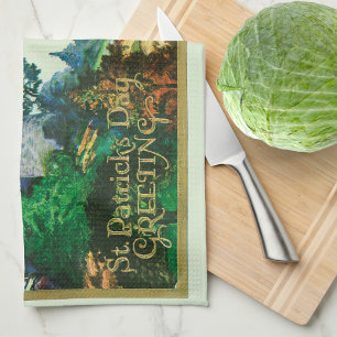 Linge De Cuisine Salutations vintages de la Saint Patrick avec le c