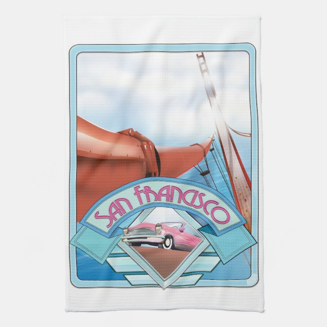 Linge De Cuisine San Francisco, USA, affiche de voyage (Vertical)